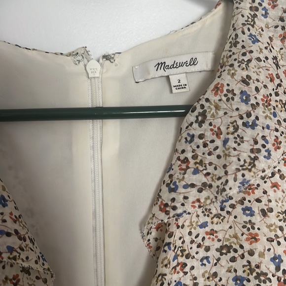 Madewell Silk Ruffle-Neck Mini Dress - Picture 5 of 7